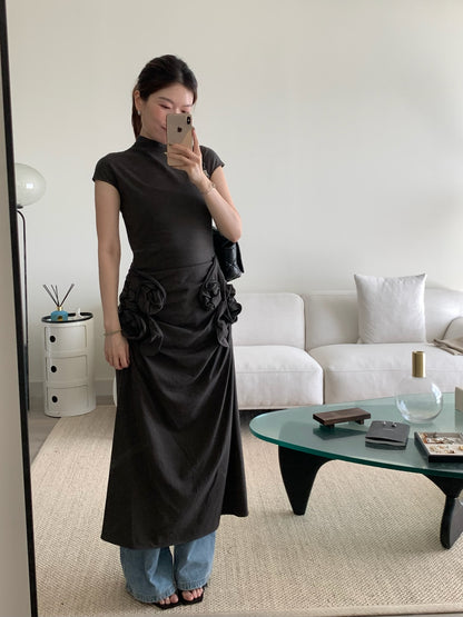 Asymmetrical Floral Dress