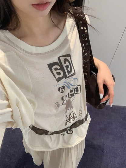 Scoop Neck Phonetic Tee