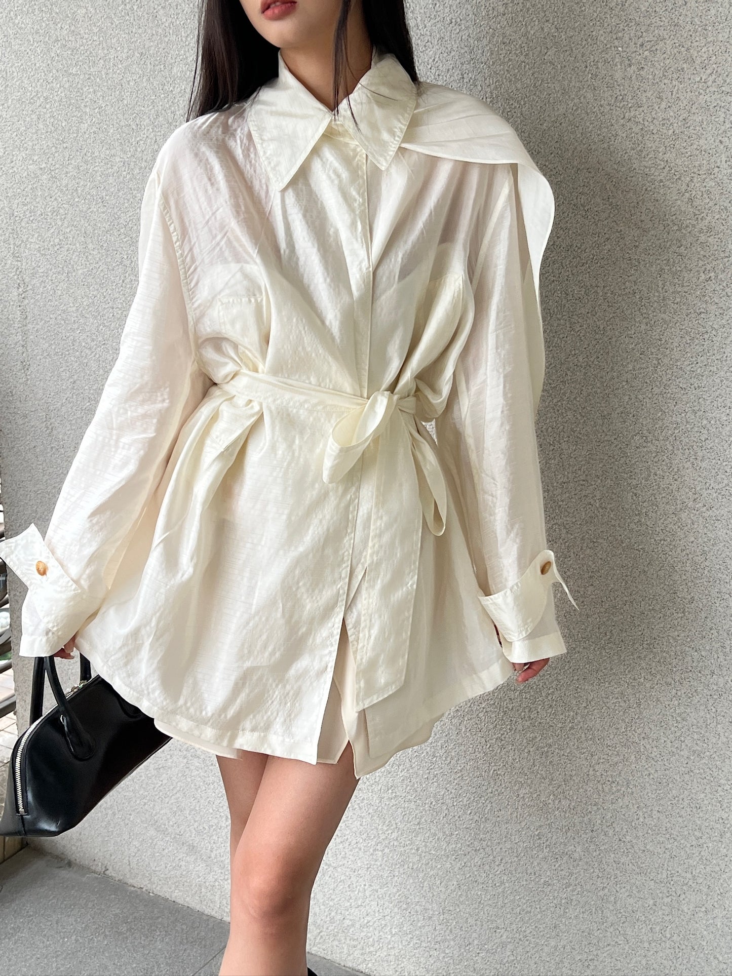 Wide Fit Short Sheer Trench Coat