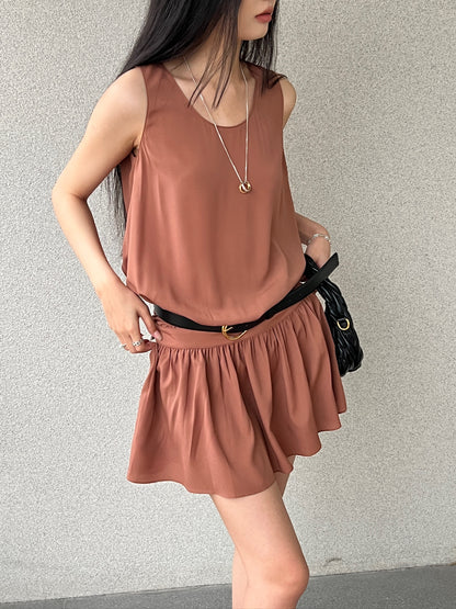 Gathered Detail Mini Dress