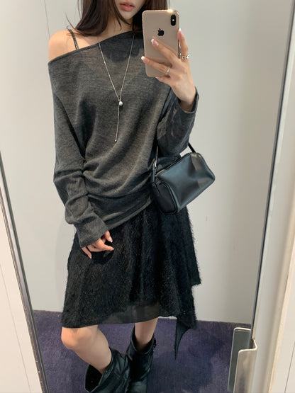 Hairy Asymmetric Skirt