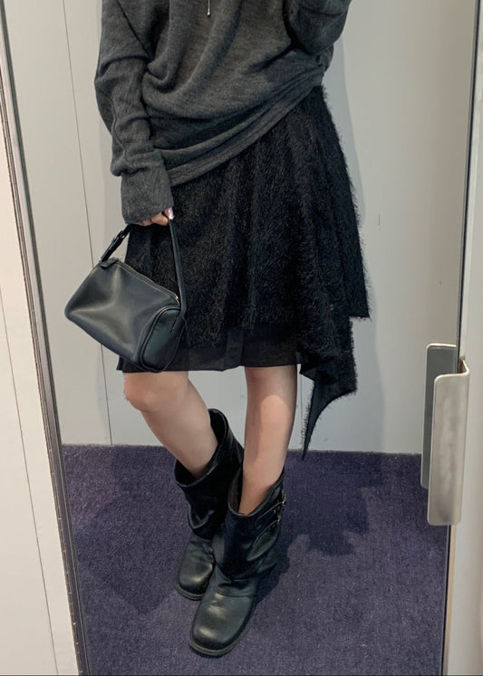 Hairy Asymmetric Skirt