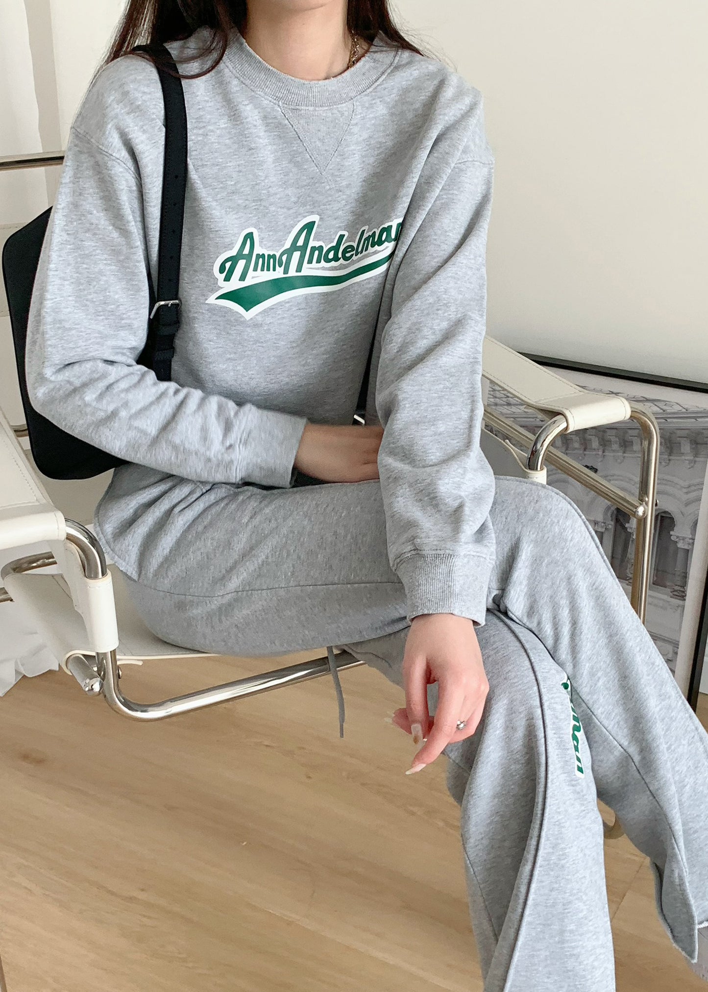 Green Logo Destroyed Sweatshirt