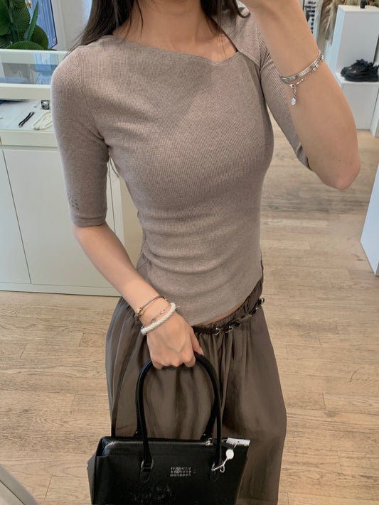 Asymmetric Knit Top