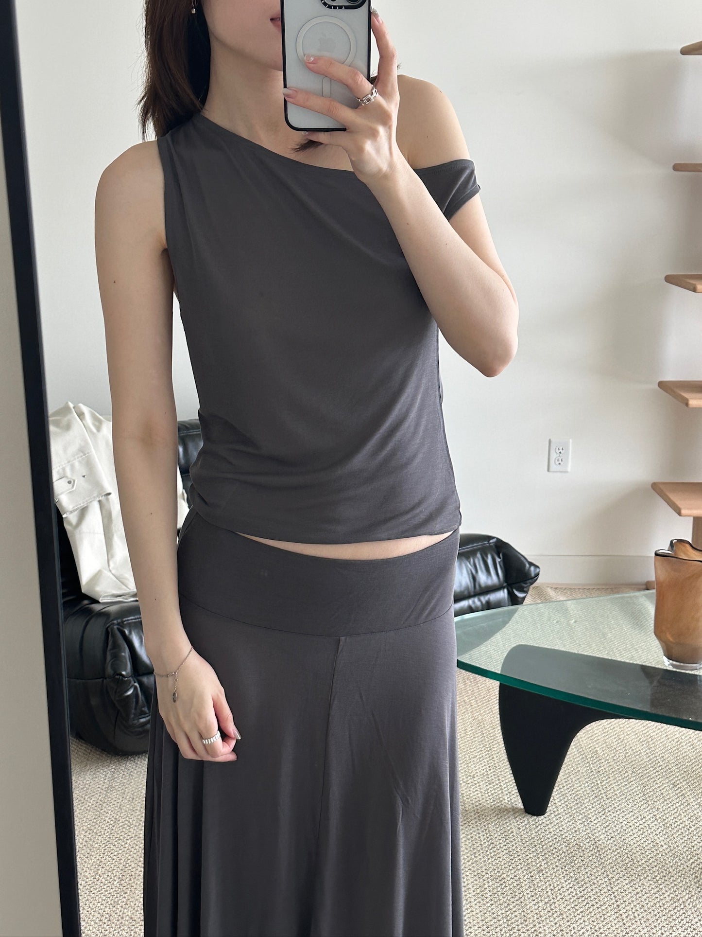 Fine Jersey Asymm Top