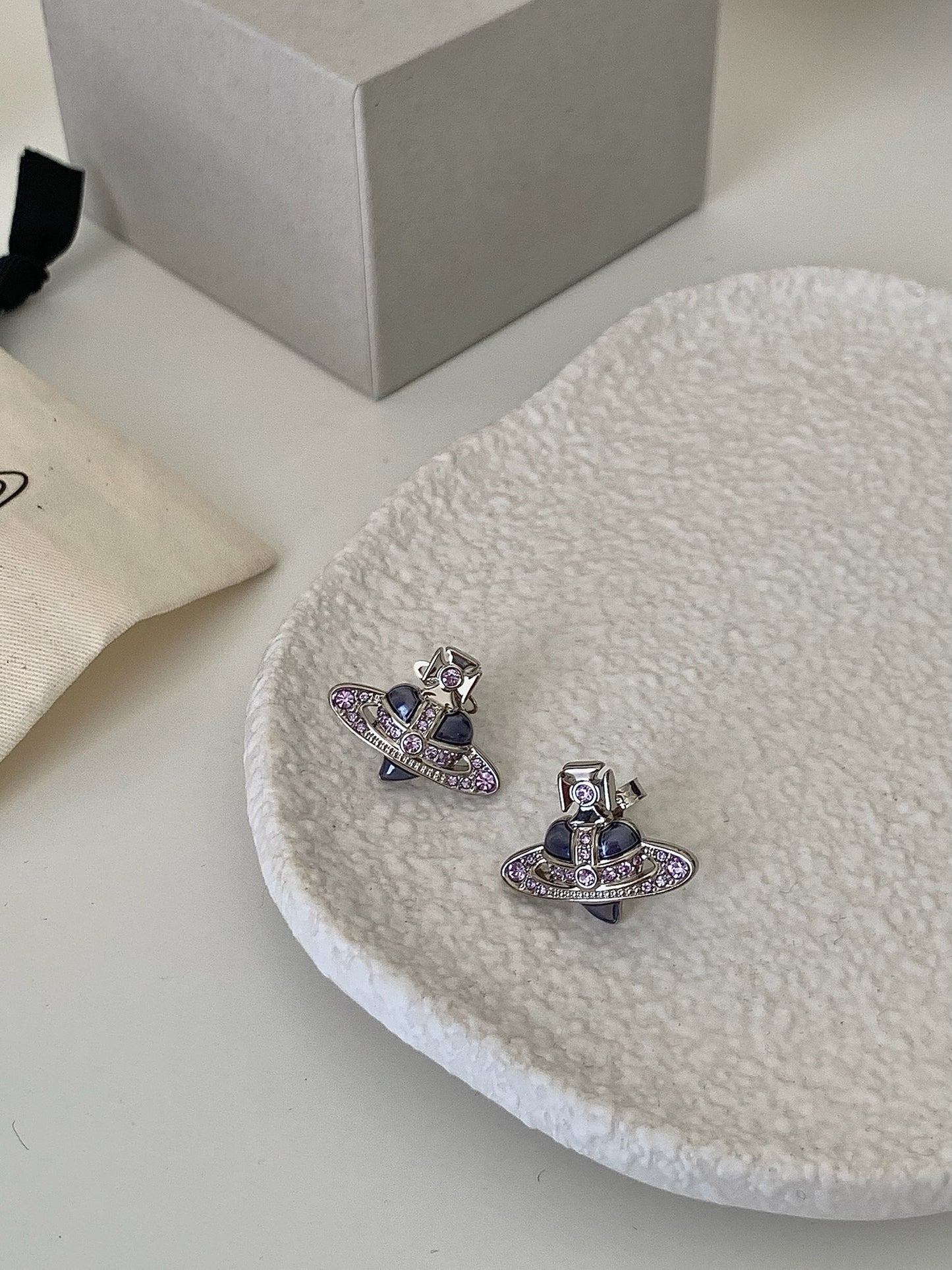 Diamante Heart Earrings