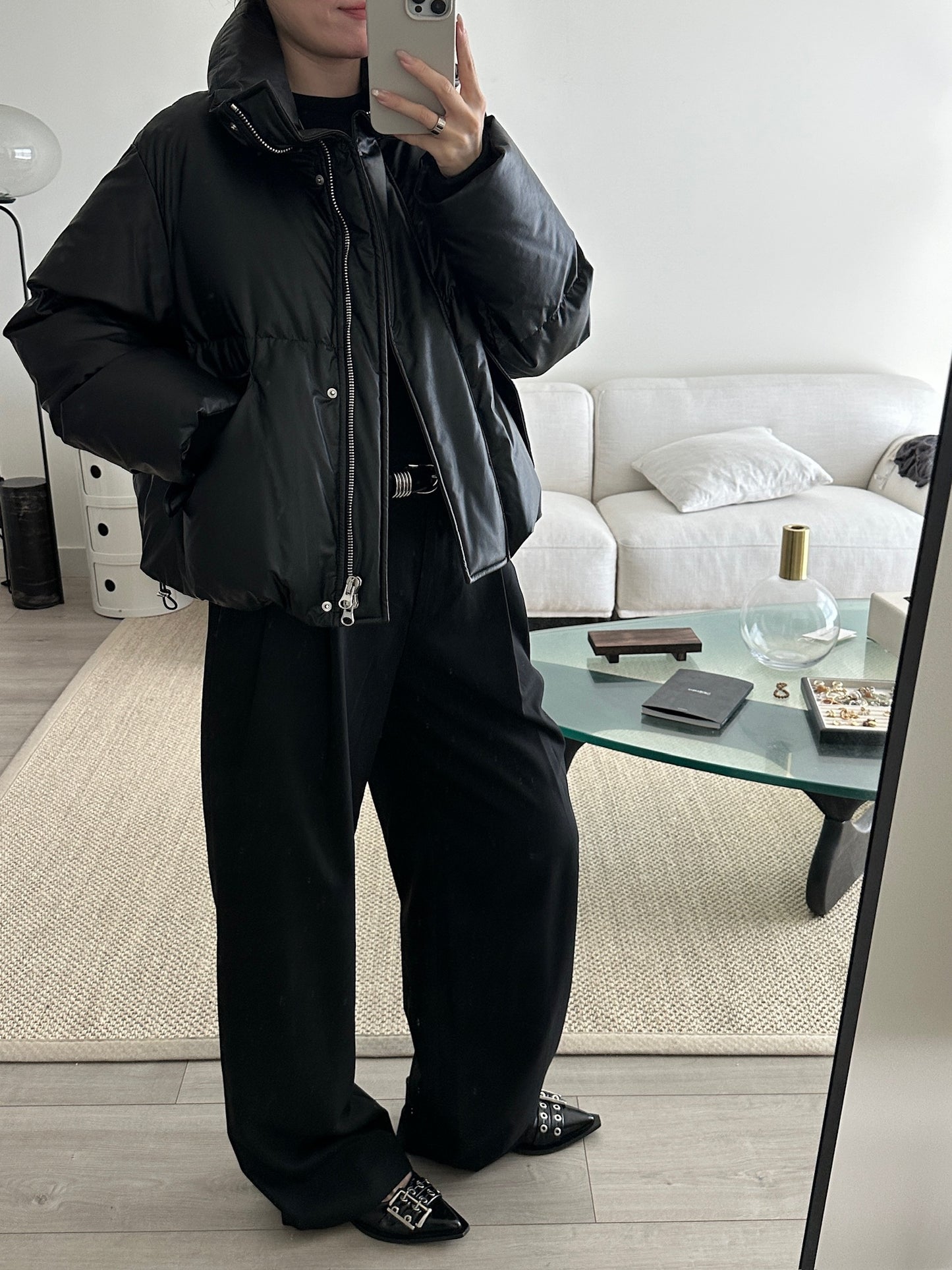 Funnel-neck Padded Jacket