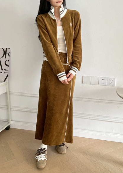 Velour Long Skirt