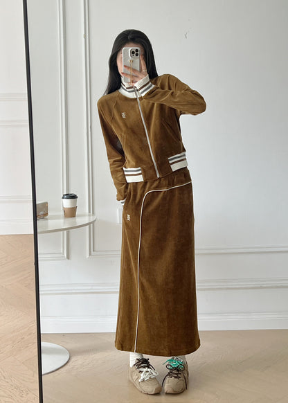 Velour Long Skirt