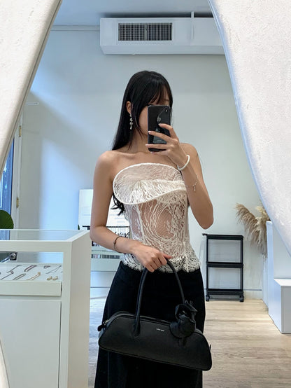 Cotton-blend Lace Top