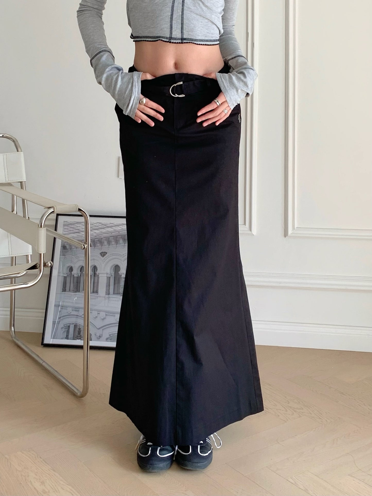 Belted Maxi Skirt