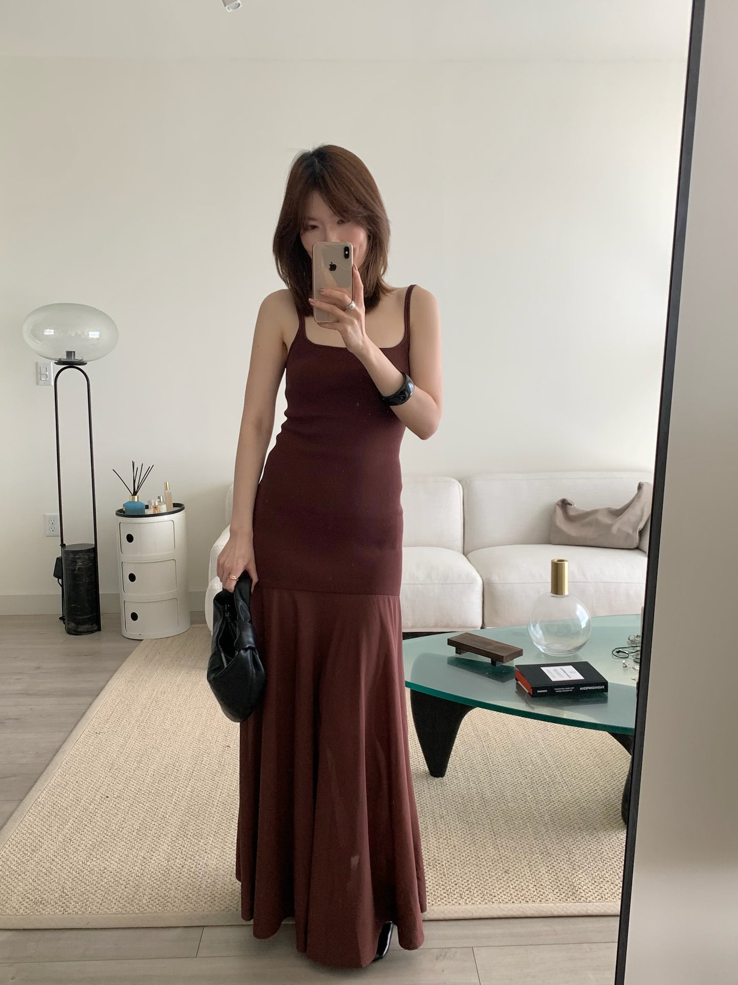 Sheer Silk Circle Hem Dress