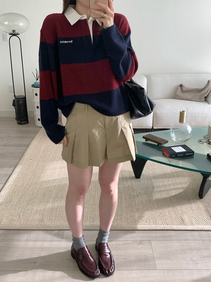 Serif Logo Cashmere Rugby Polo