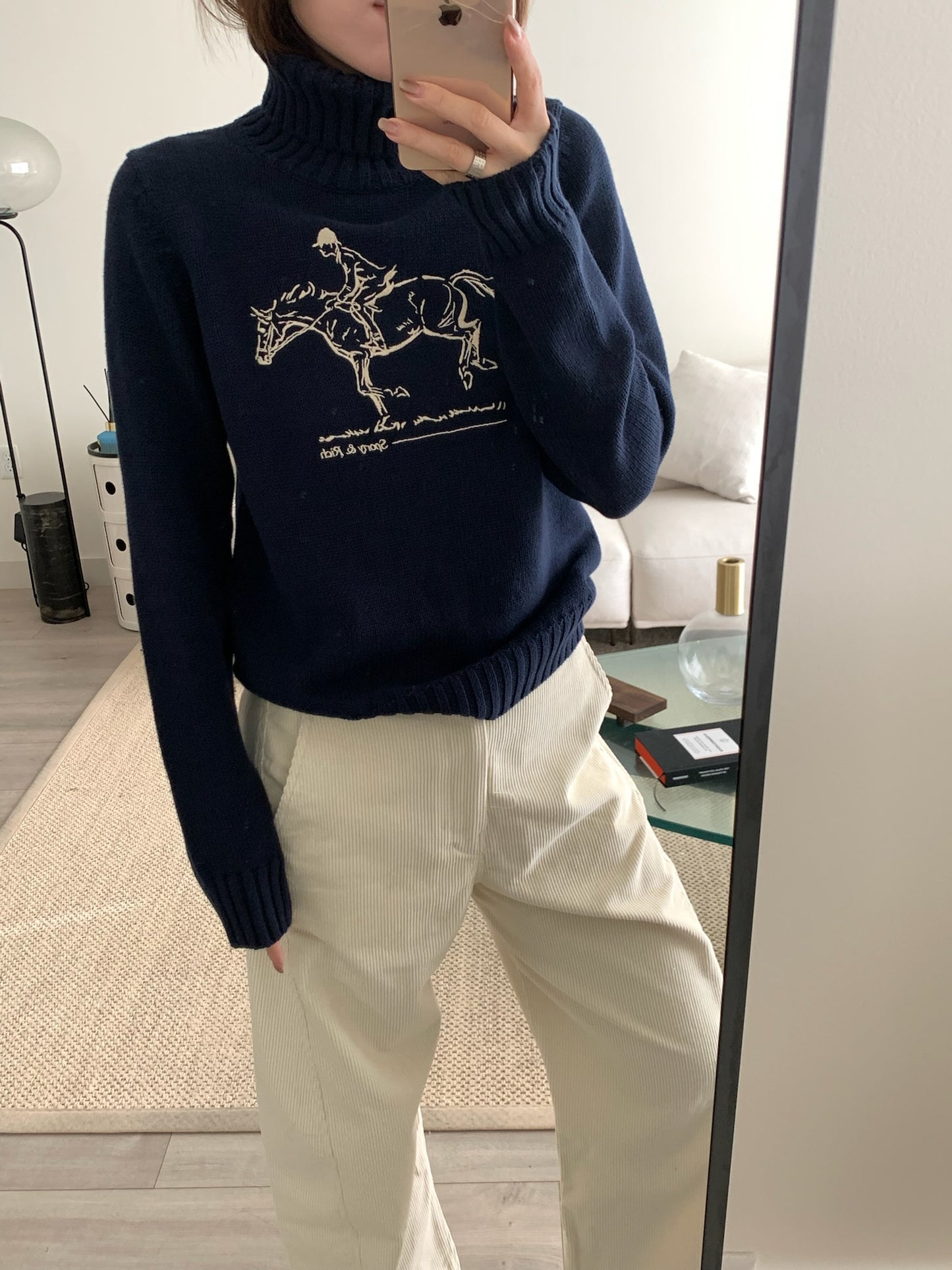 Horse Knitted Turtleneck