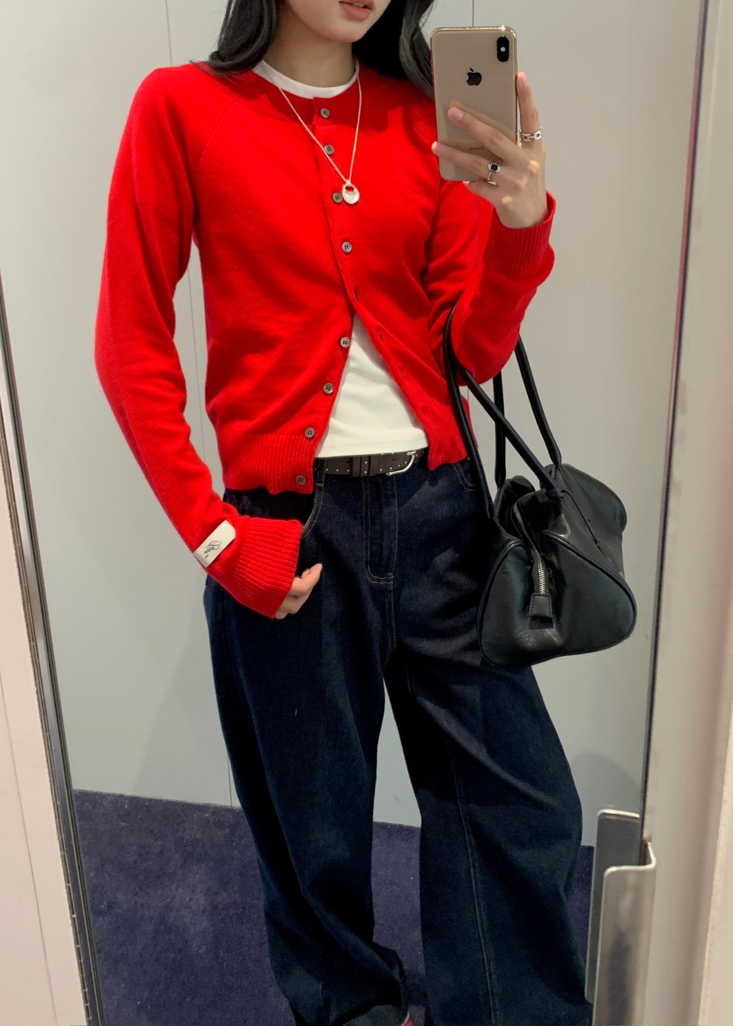 Double Neck Knit Cardigan