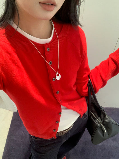 Double Neck Knit Cardigan