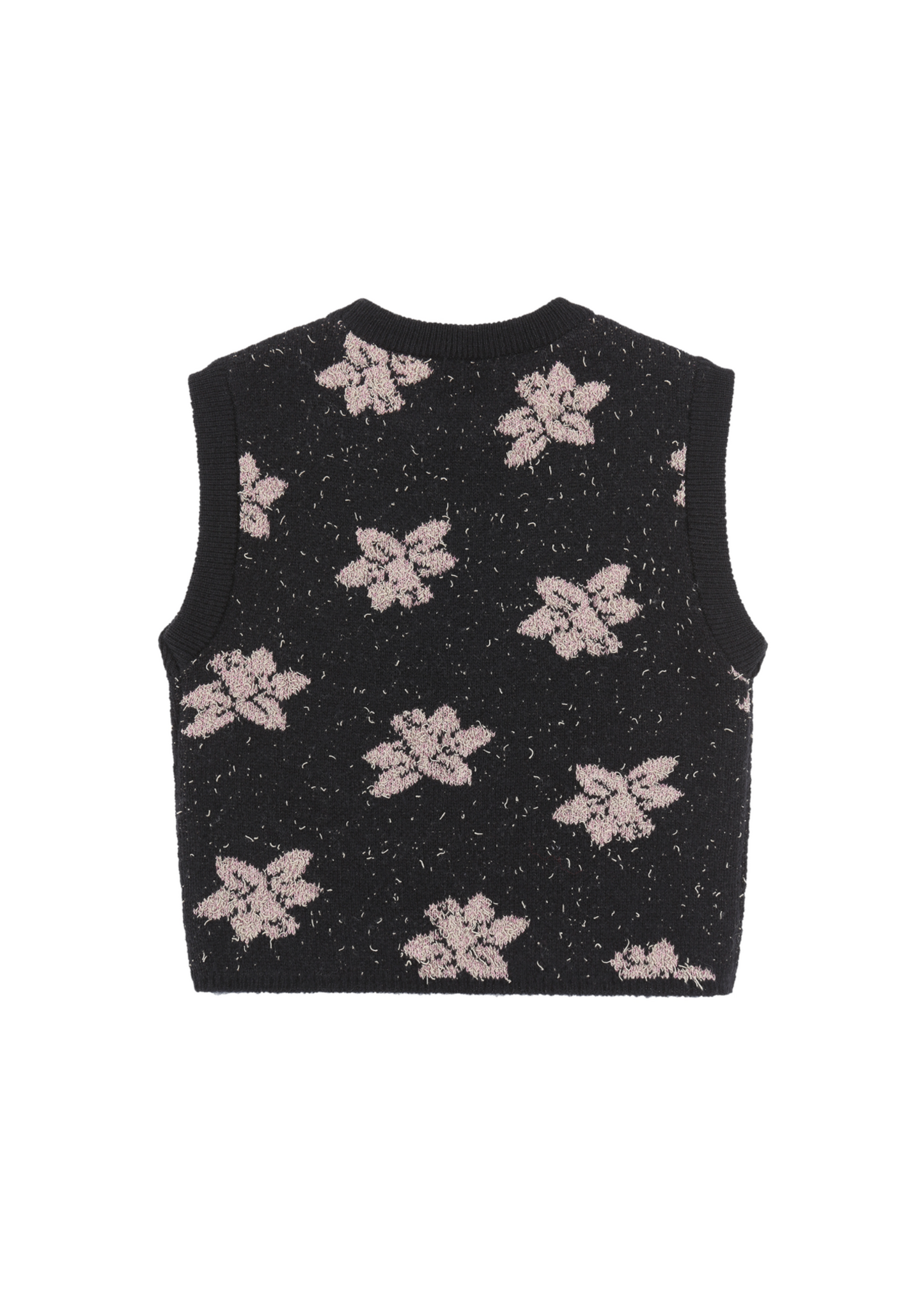 Merino Wool Blended Flower Vest