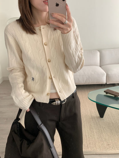 SRC Cableknit Cashmere Cardigan