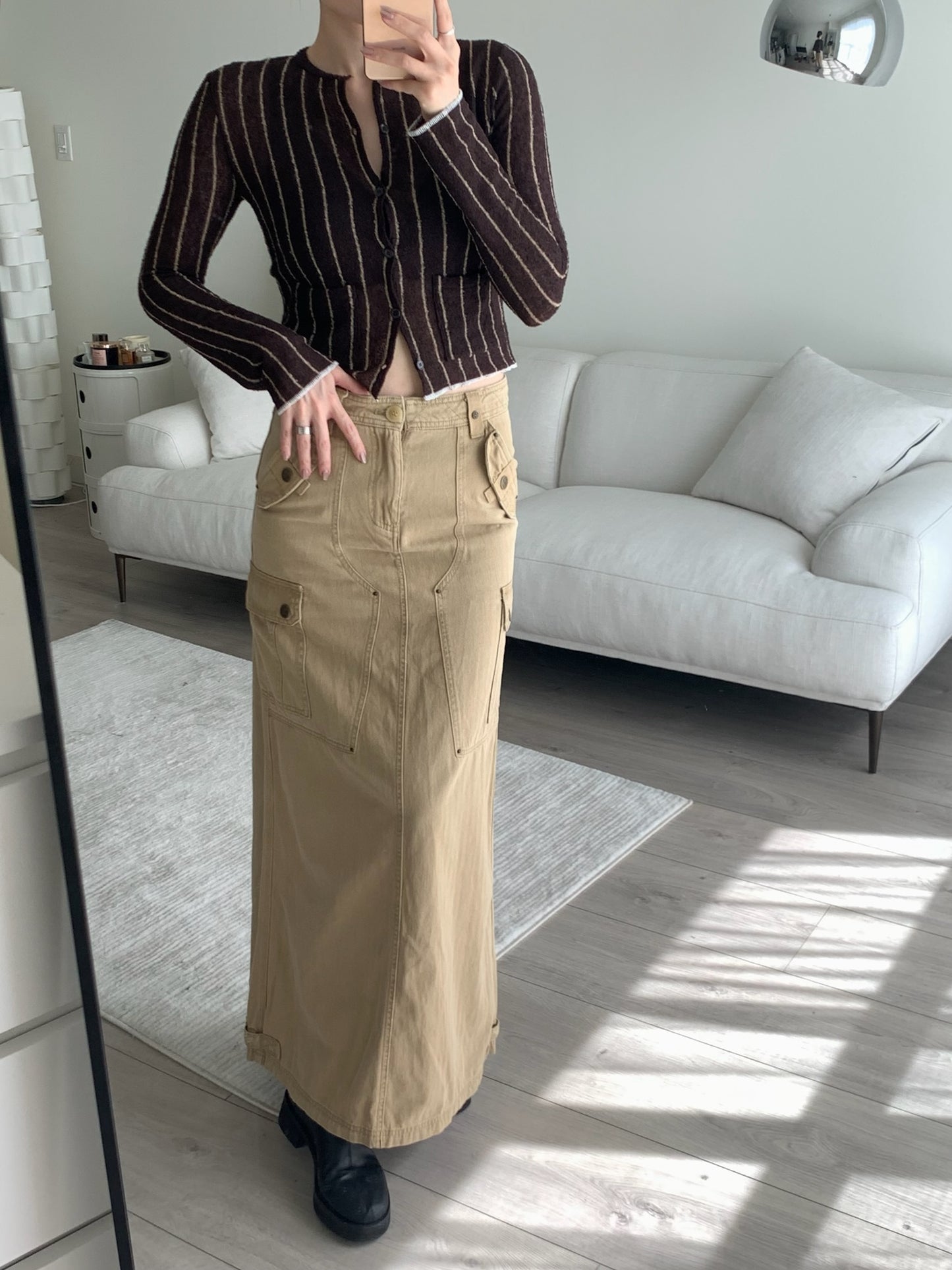 Pinstripe Cardigan