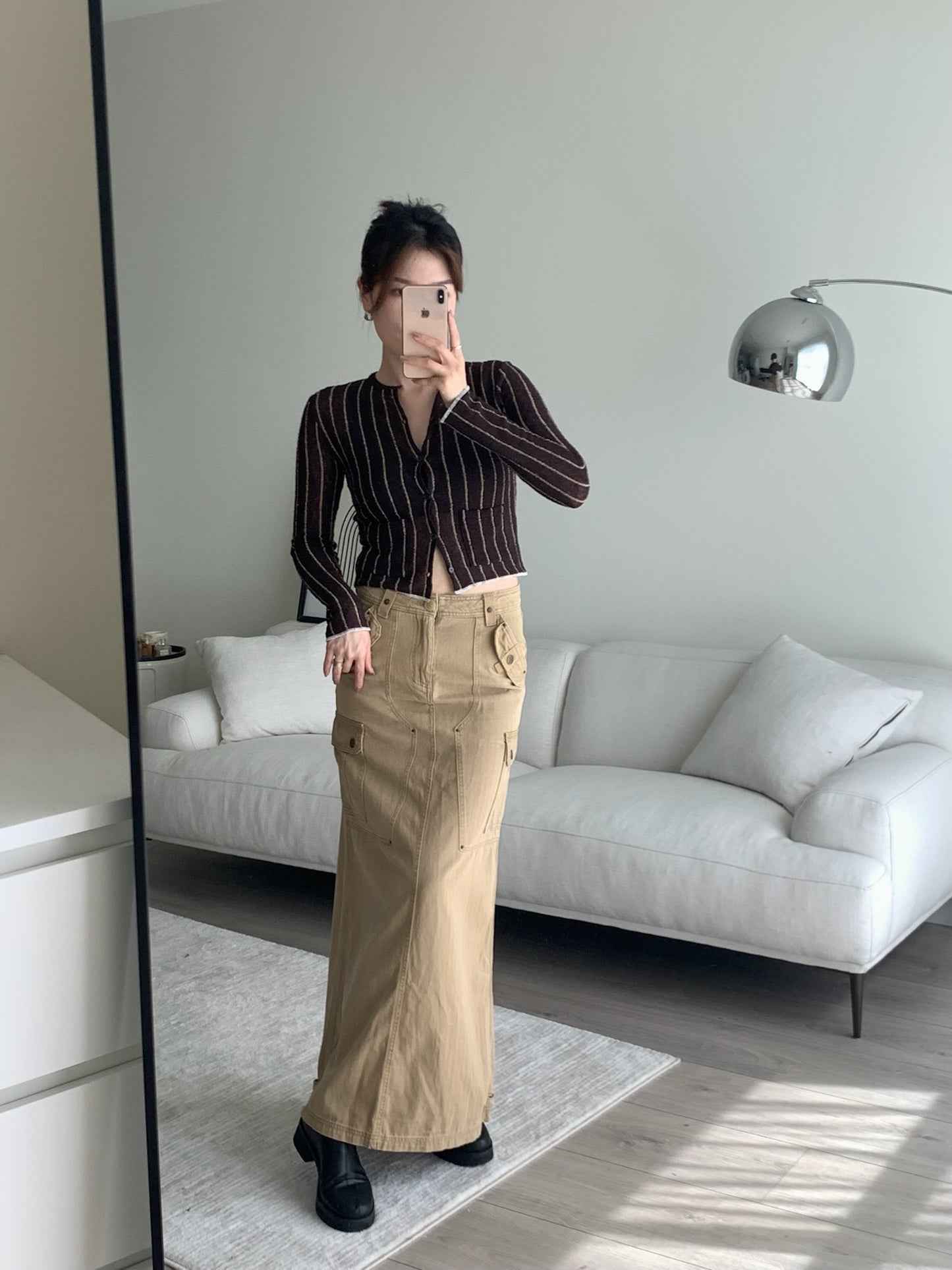 Pinstripe Cardigan