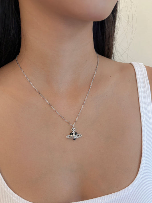 New Diamante Heart Pendant Necklace