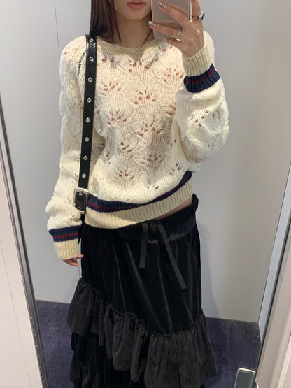 Open Back Pointelle Knit