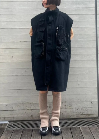 Sleeveless Pocket Vest Dress