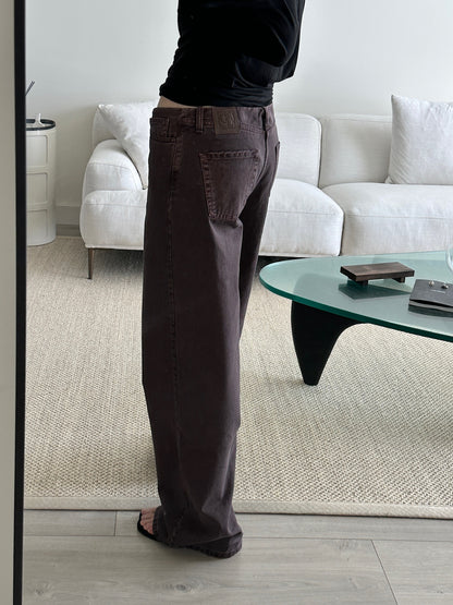 Ultra-low-waist Wide-leg Denim