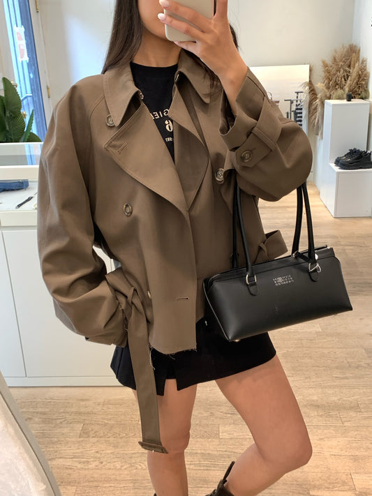 Belted Wool Blend Jacket