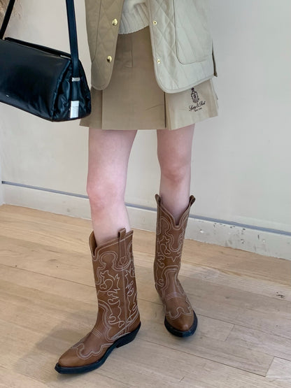 Vendome Box Pleat Skirt