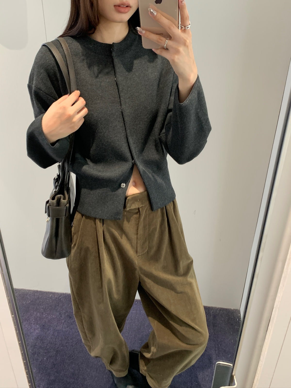 Rounded Sleeve Cardigan