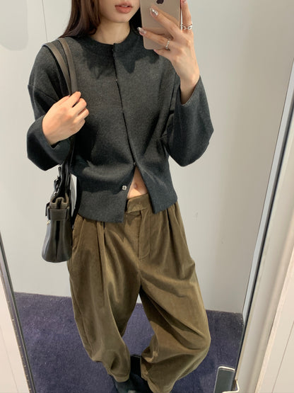 Rounded Sleeve Cardigan
