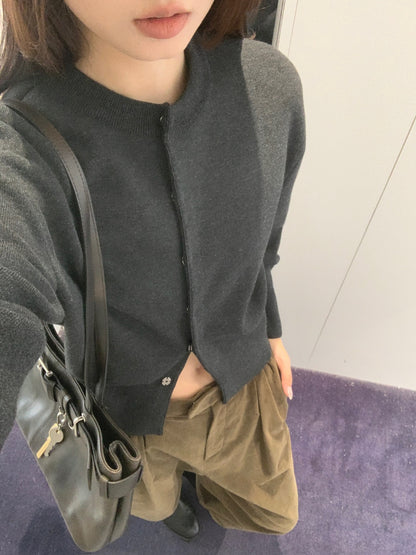 Rounded Sleeve Cardigan