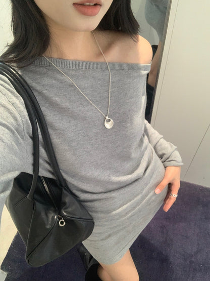 Off-Shoulder Fit Mini Dress