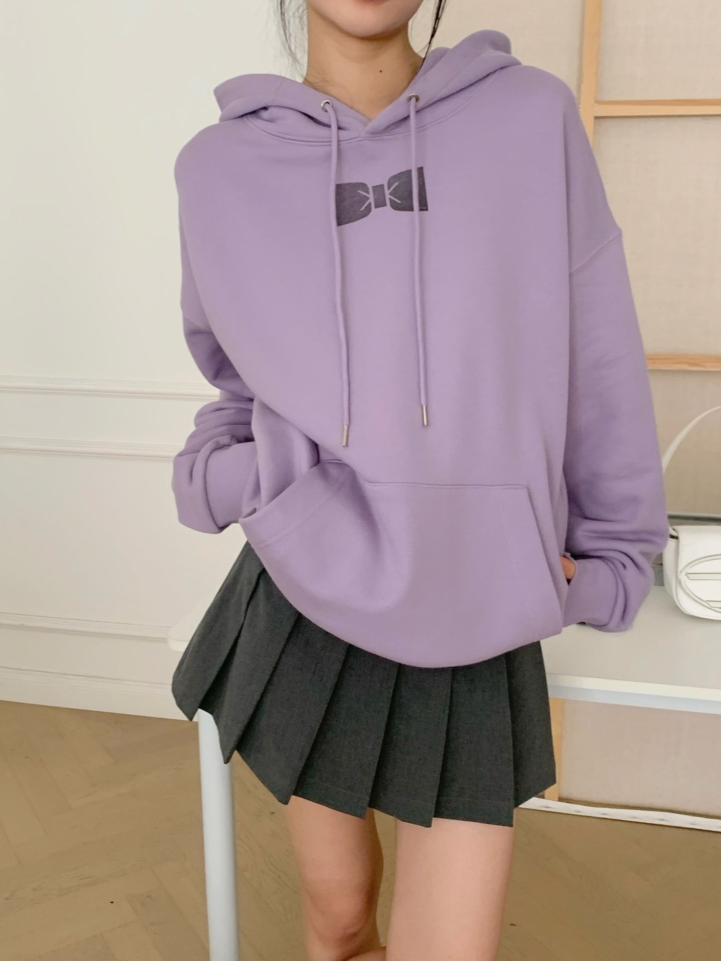 Monroe Bow Stamped Hoodie