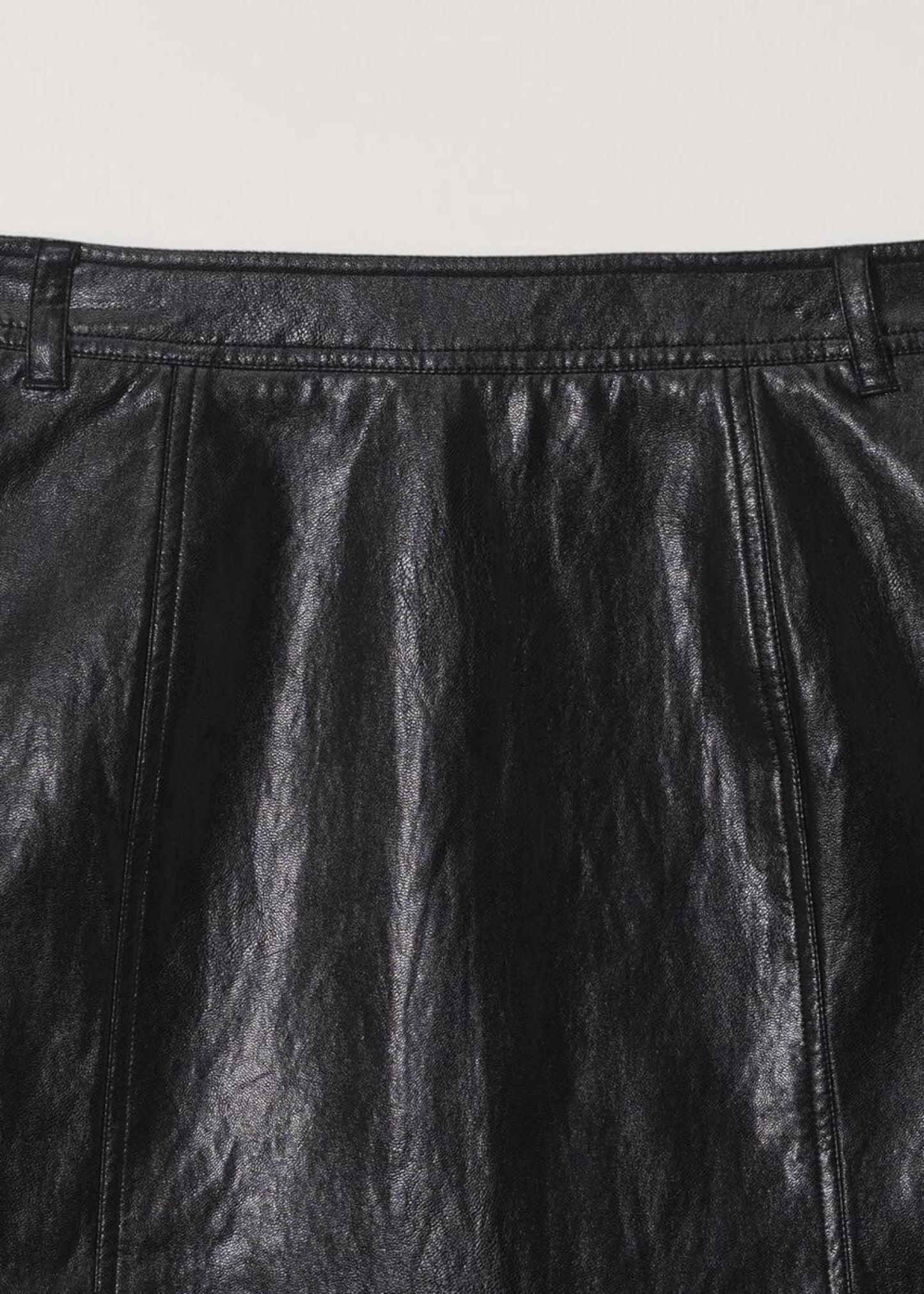 Vegan Leather Split Mini Skirt