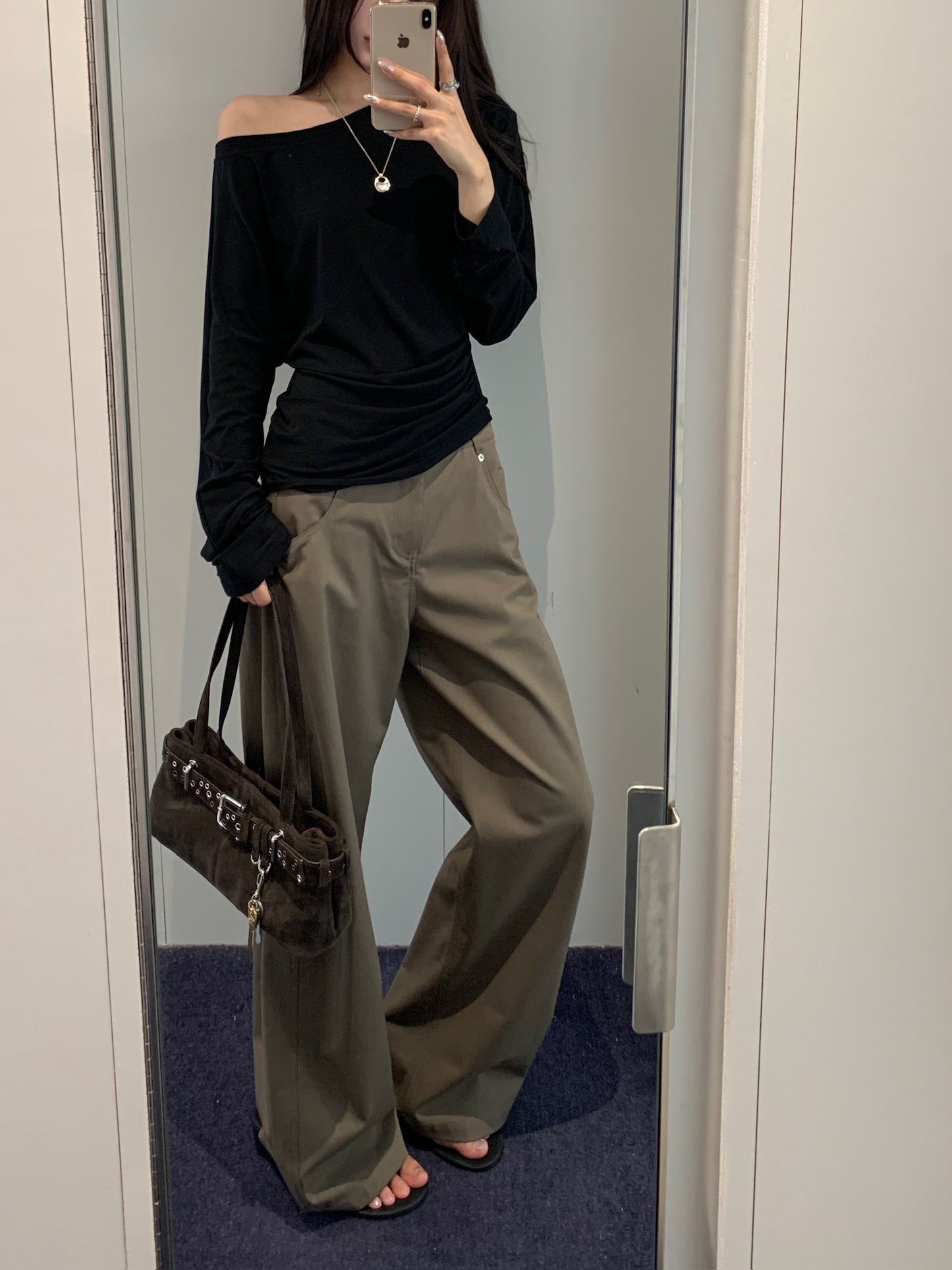 Barrel-leg Wide Pants