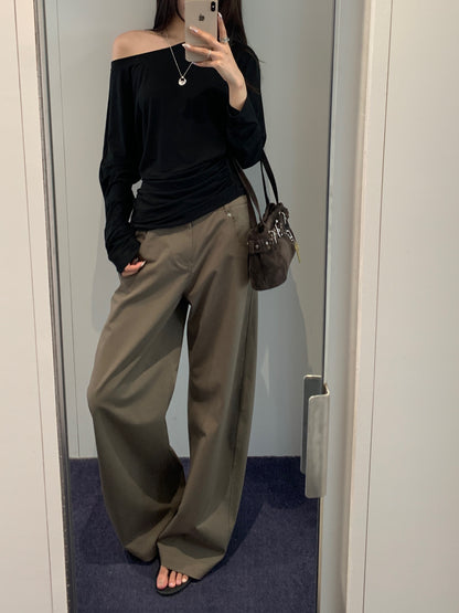 Barrel-leg Wide Pants