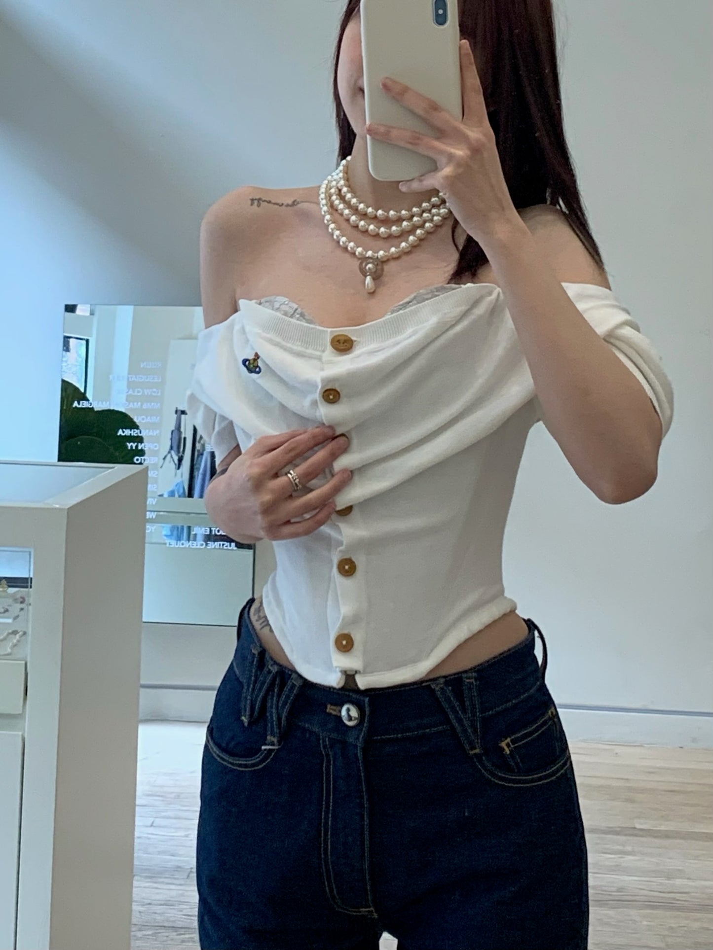 Short Sleeve Bea Corset cardigan