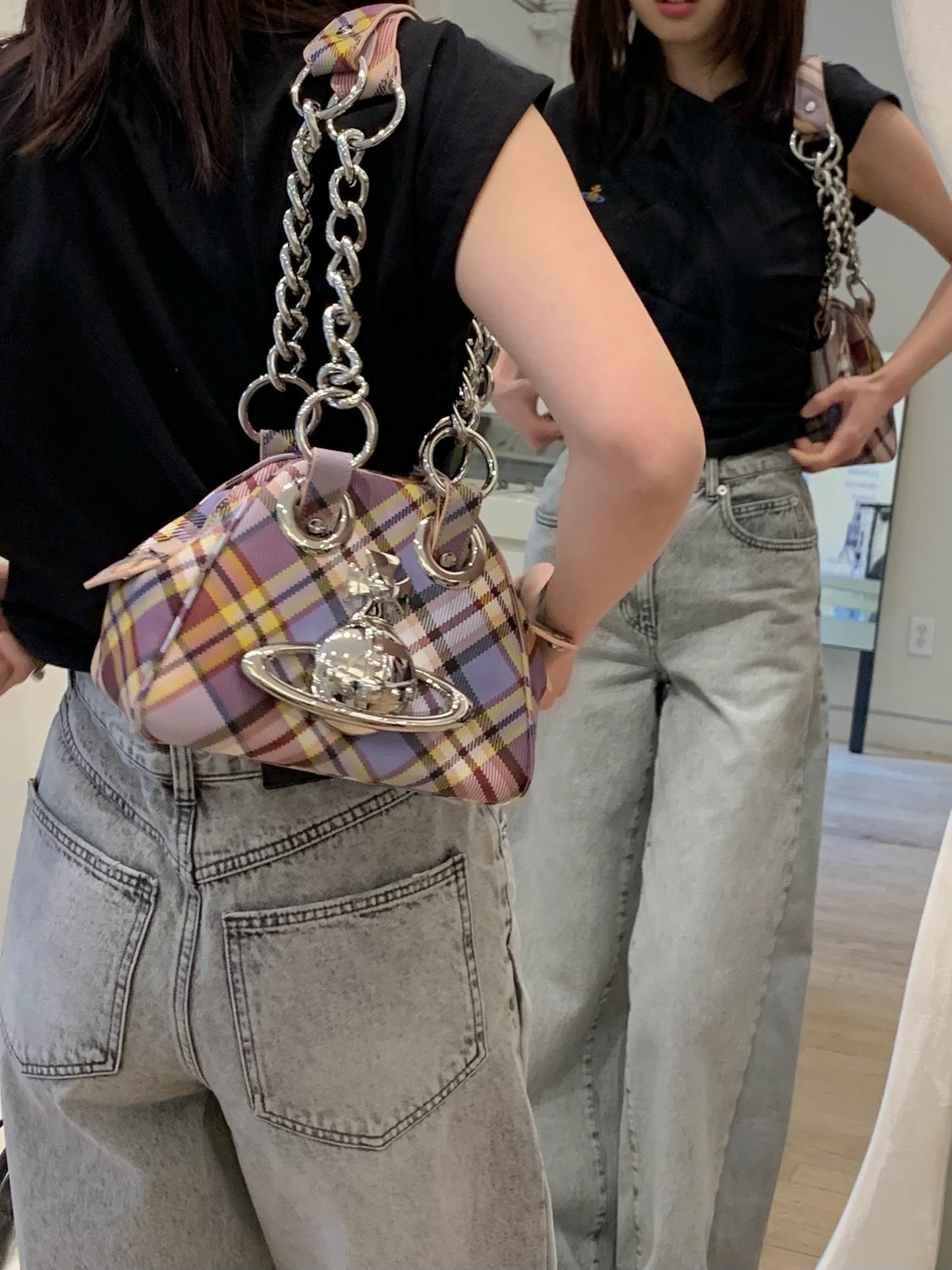 Nuback Tartan Archive Shoulder Bag