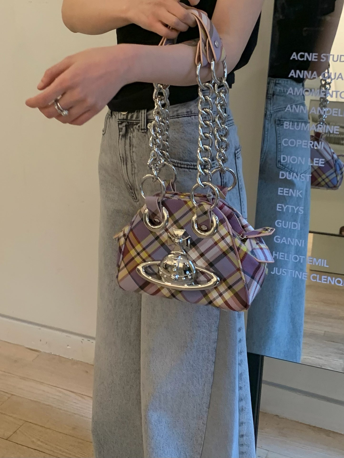 Nuback Tartan Archive Shoulder Bag
