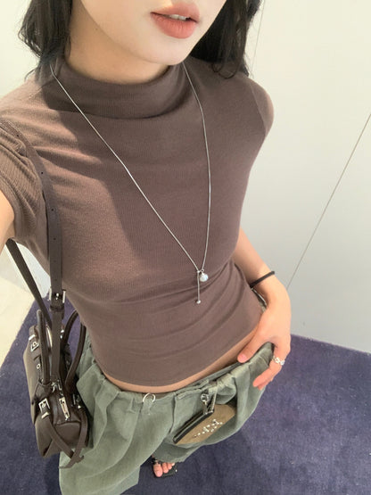 Half Neck Knit Top