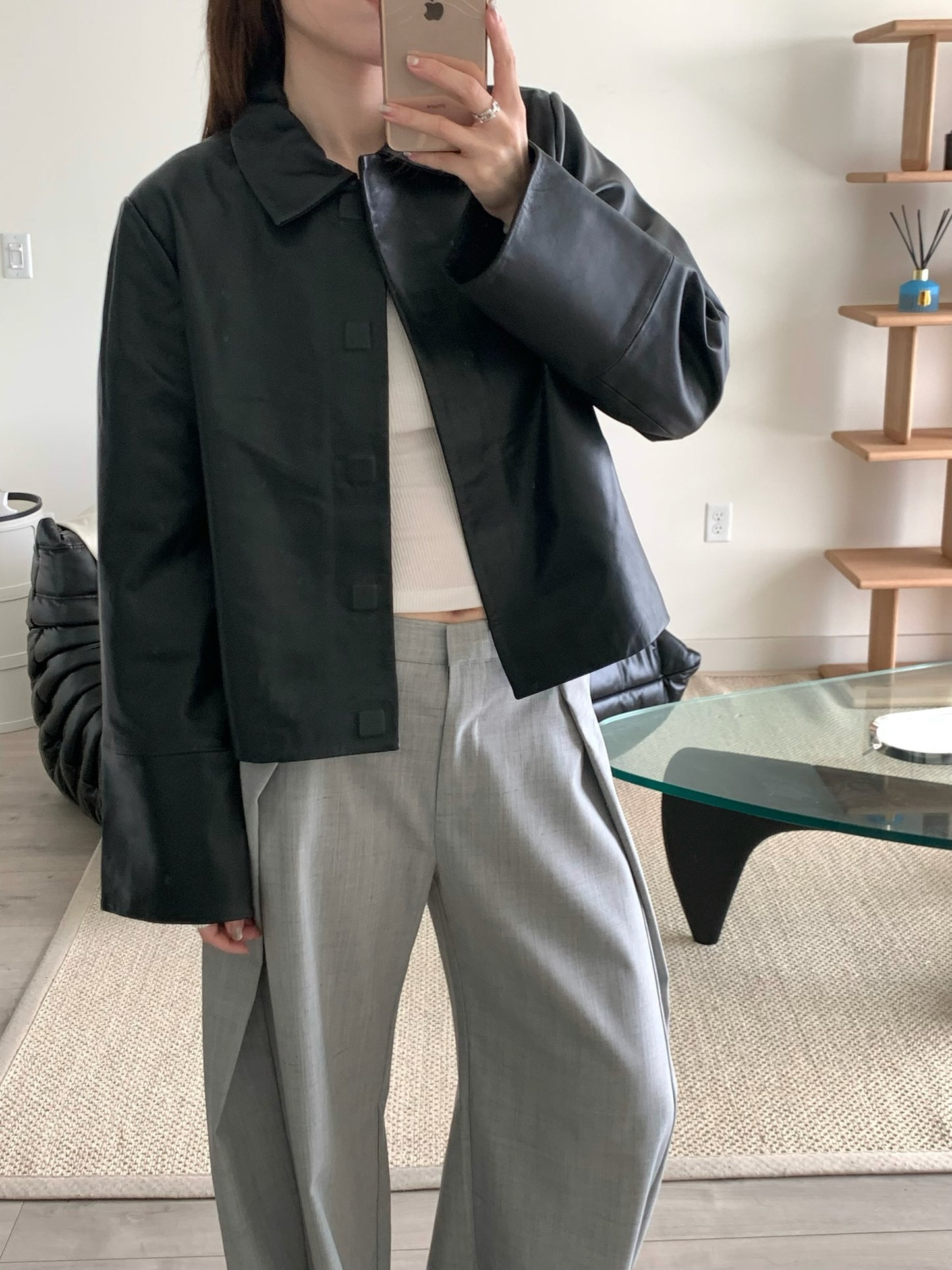 Leather Minimal Jacket