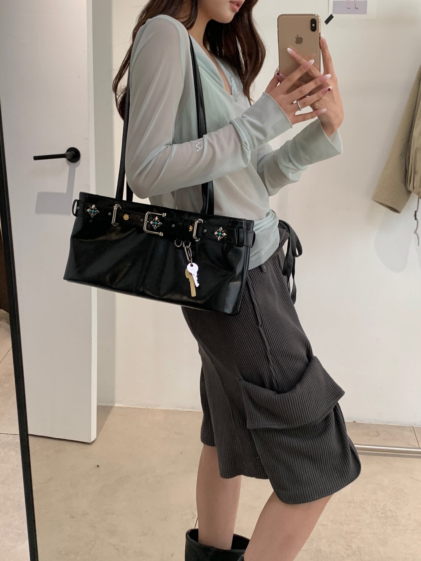 Gemstone Shoulder Brocle Bag