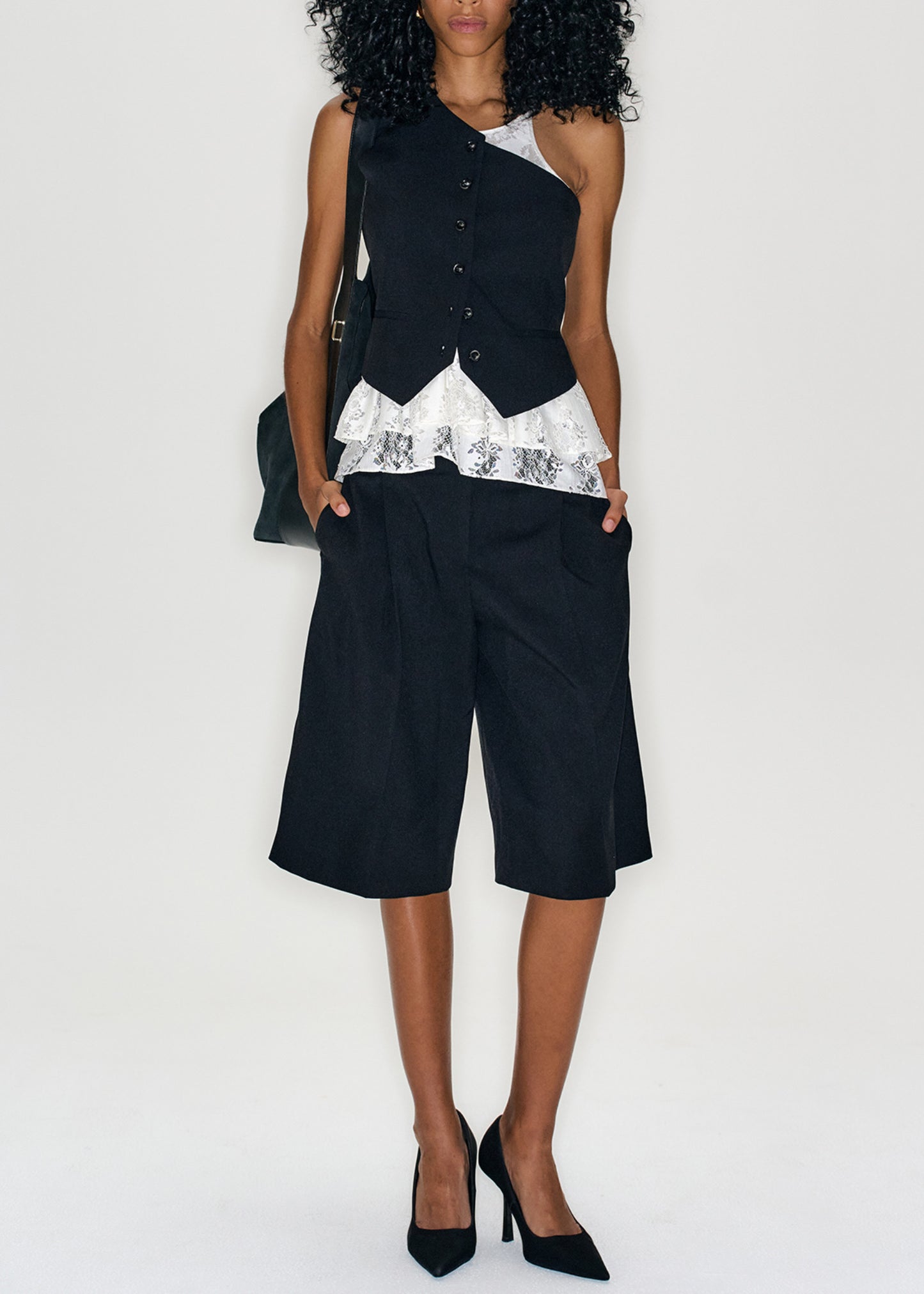 Double Layered One Tuck Shorts