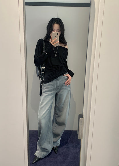 Side Detail Ballon Fit Jeans