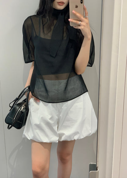 Knotted Collar Top