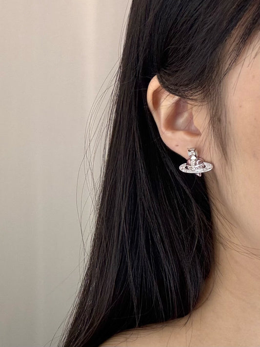 New Diamante Heart Earrings