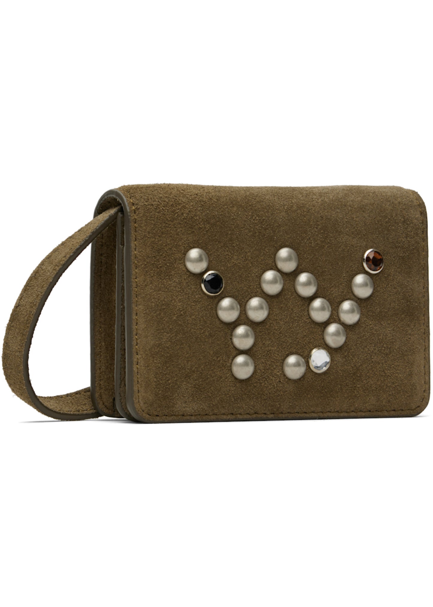 YY Suede Stud Chain Wallet