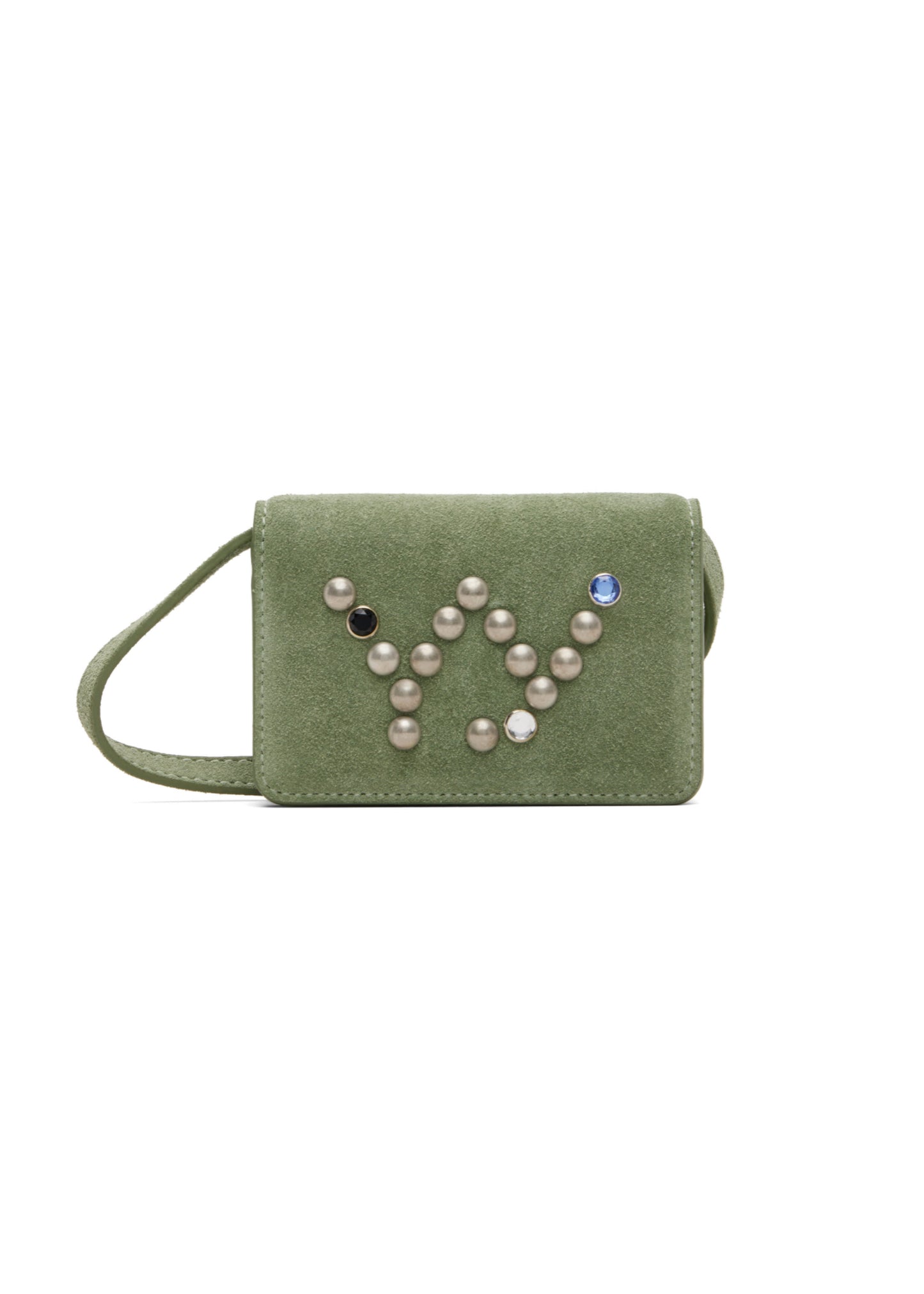 YY Suede Stud Chain Wallet